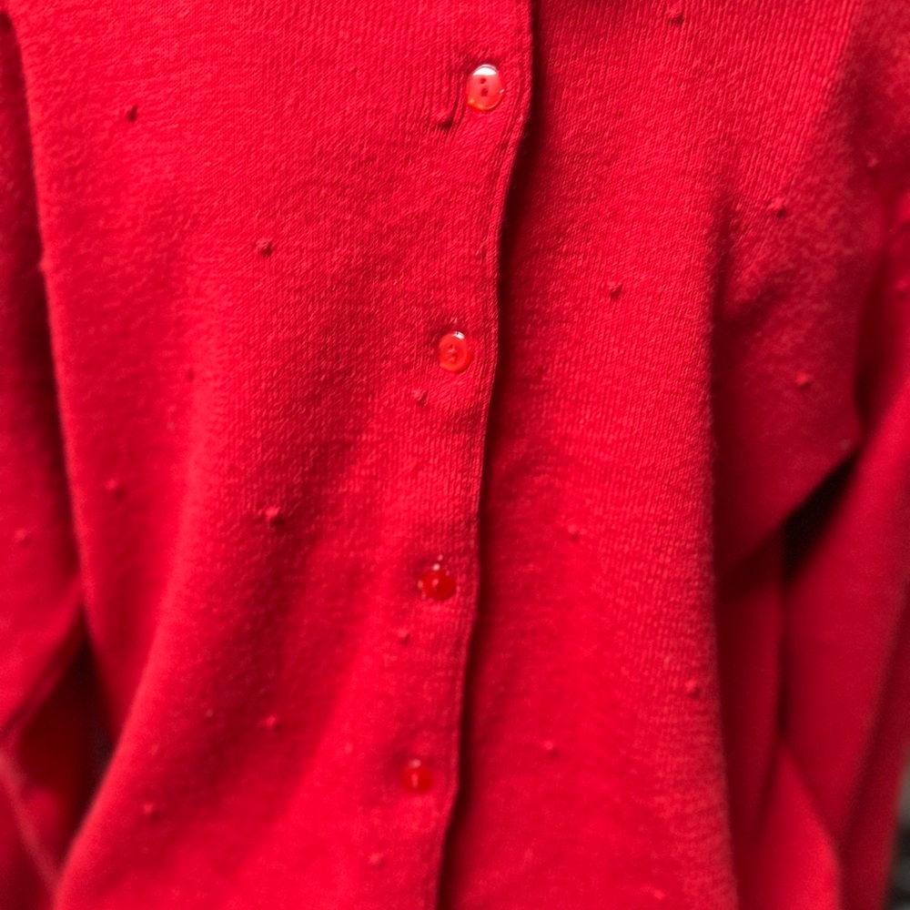 Talbots Vintage Red sweater. 100%Merino Wool. Perfect color for the holidays